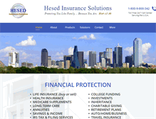 Tablet Screenshot of hesedinsurance.com